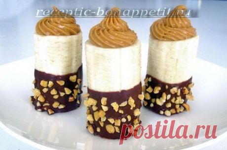 Десерт из бананов «Свеча»