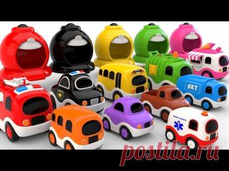 Colors for Children to Learn with Street Vehicles - Colours and Numbers Videos Collection