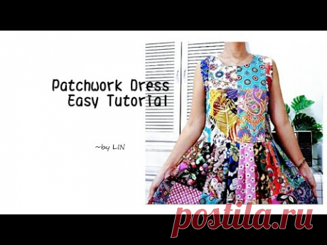 Повторное использование старой идеи ткани / Лоскутное платье / Easy Tutorial #HandyMum