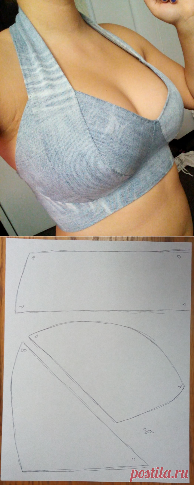 Crafting with Fifi: Bra / Halter Top From Left Over Jean Legs