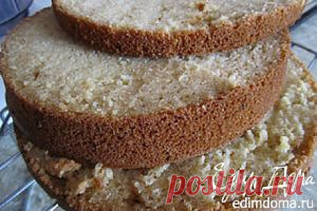 Бисквит на кипятке белый | Кулинарные рецепты от «Едим дома!»