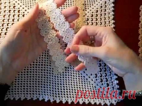 Ленточное кружево крючком 1