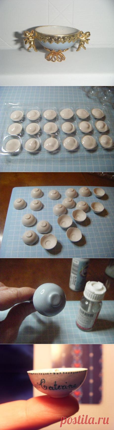 Делаем из гипса миниатюрные вазочки