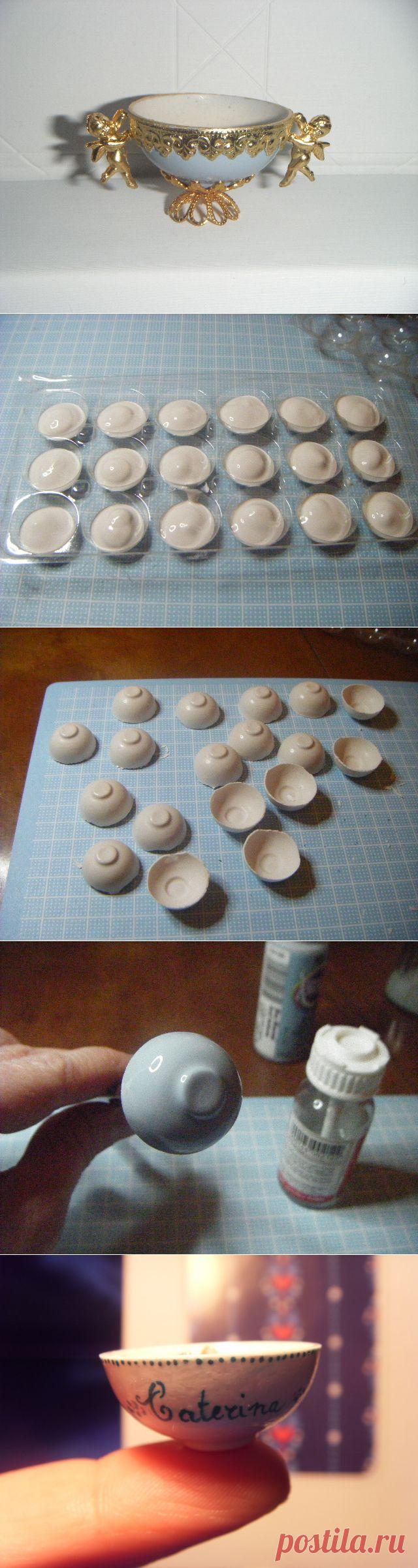 Делаем из гипса миниатюрные вазочки