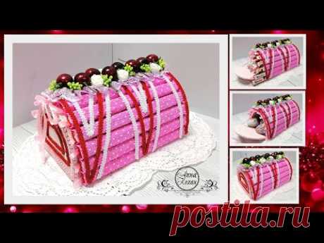 DIY🍰РУЛЕТ ИЗ ШОКОЛАДА КИНДЕР/Kinder с СЮРПРИЗОМ🍰ПОДАРОК НА ДЕНЬ РОЖДЕНИЯ🍰КОНФЕТНАЯ КОМПОЗИЦИЯ🍰