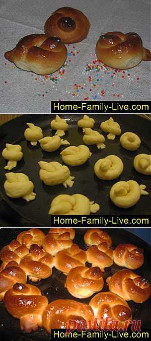 Кулинарные рецепты Булочки жаворонки- пошаговый фоторецепт - постная выпечка необычной фо