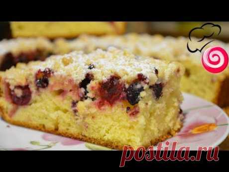 На Кефире с Пудингом За Дешево и Быстро Вкусный Ягодный Пирог🍒