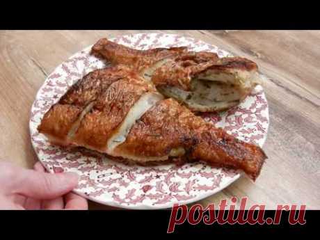 Жареный морской окунь. Простой и вкусный рецепт.
