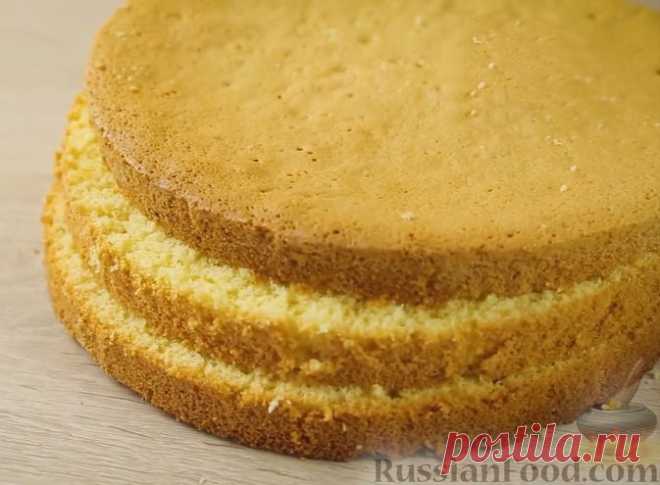Рецепт: Высокий бисквит без разделения яиц на RussianFood.com