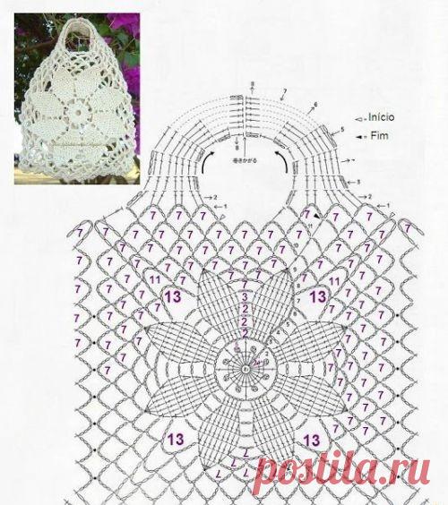 Вяжем простую сумочку