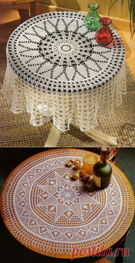АЖУРНЫЕ СКАТЕРТИ КРЮЧКОМ,СХЕМЫ