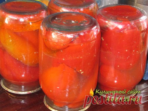 Перец с баклажанами на зиму.