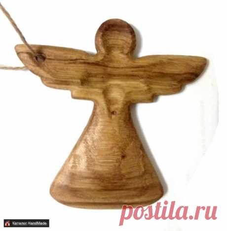Деревянная ёлочная игрушка Ангел ручной работы купить в Минске и Беларуси, цены на HandMade
