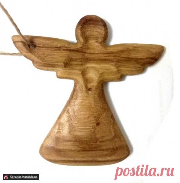 Деревянная ёлочная игрушка Ангел ручной работы купить в Минске и Беларуси, цены на HandMade