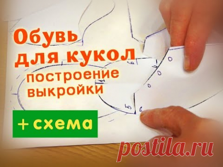Обувь для кукол - как построить выкройку. Урок по просьбе подписчиков! :)