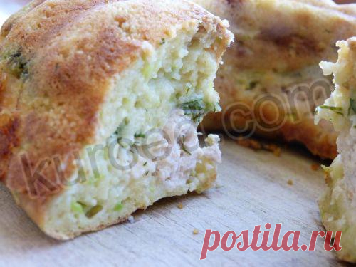 Кабачковый пирог с курицей.