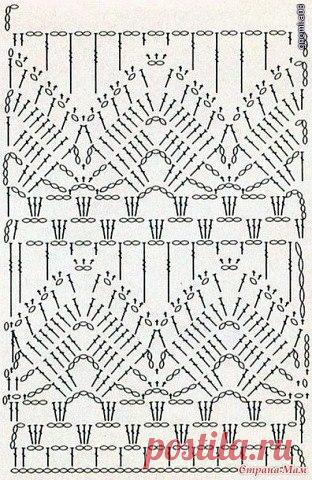 Узор крючком для юбки