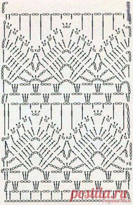 Узор крючком для юбки