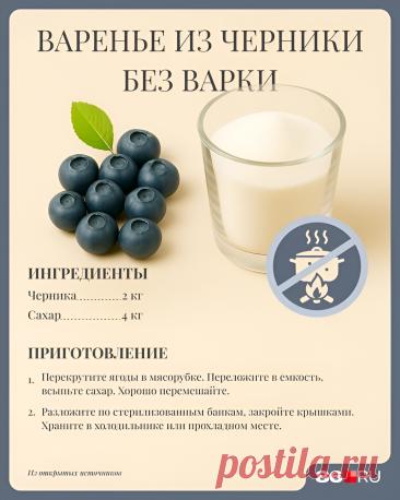 Варенье из черники без варки