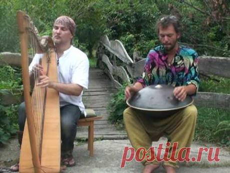 Alizbar &amp; Amin Varkonyi /  Hang drum  with celtic  harp - YouTube