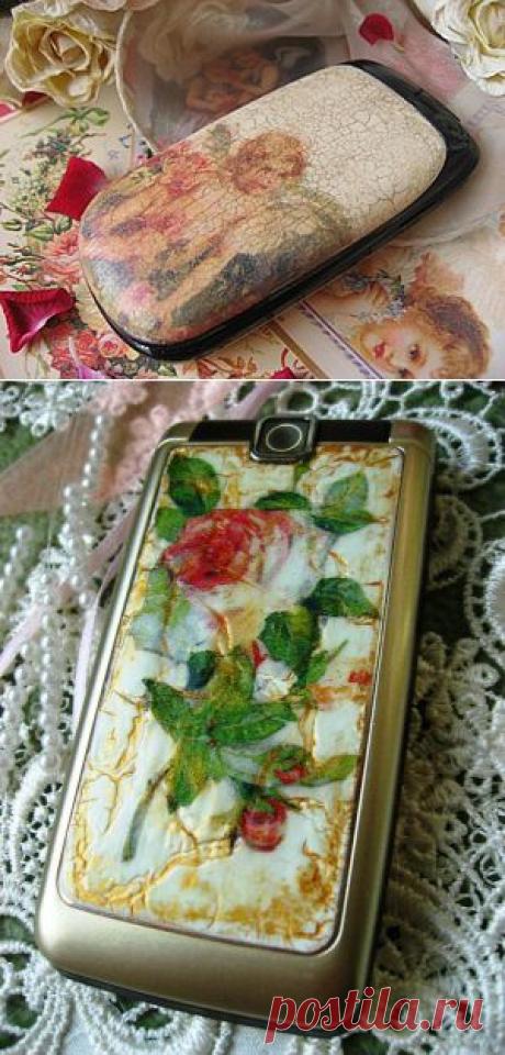 Декупаж панели сотового телефона - Ярмарка Мастеров - ручная работа, handmade