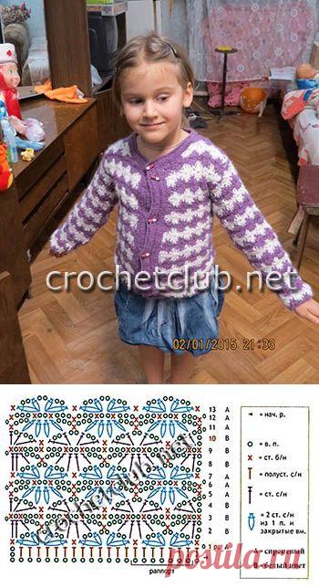 Кофточка крючком «Цветочная» - Вязание Крючком. Блог Настика
