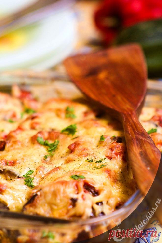 Рецепт картофельной запеканки с баклажанами и помидорами