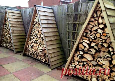 Удачные дровяники, которые легко сделать своими руками