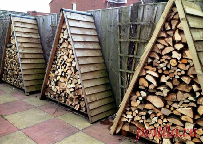 Удачные дровяники, которые легко сделать своими руками