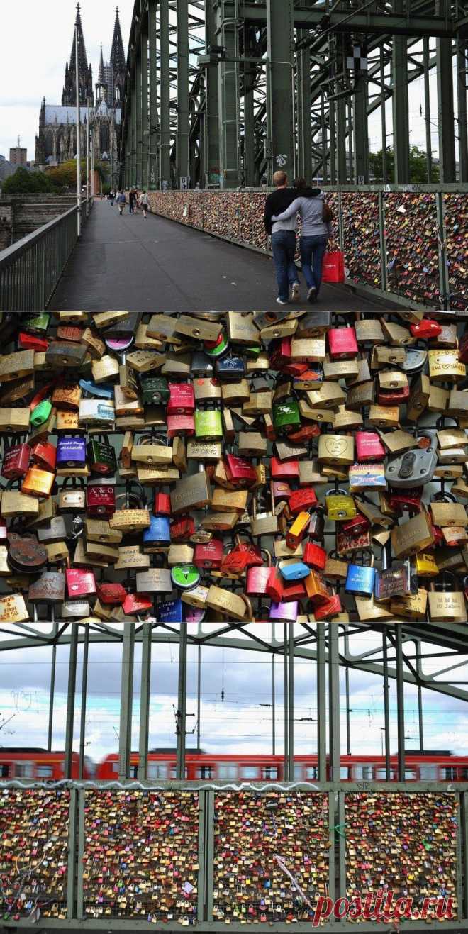 Мост любви Hohenzollernbruecke Bridge
