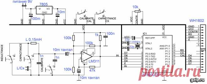 Простой измеритель ёмкости и индуктивности на микроконтроллере AT89C2051. Радиотехника, электроника и схемы своими руками