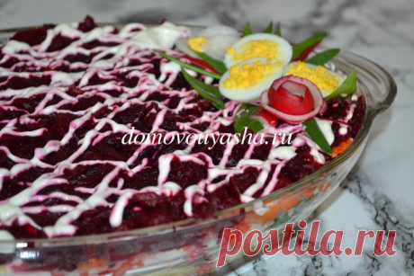 Салат Курица под шубой: классический рецепт