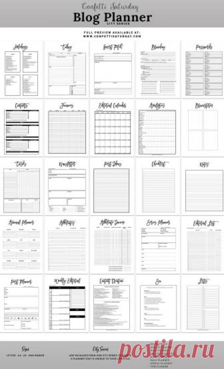 Blog Planner Set Printable Planner Blogging Planner Best Blog | Etsy