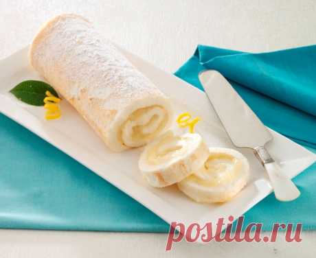 Рулет "Десерт Снежной Королевы" с лимоном.