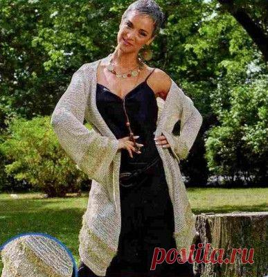 Как связать длинный эффектный кардиган. - Жакеты,полуверы, свитера