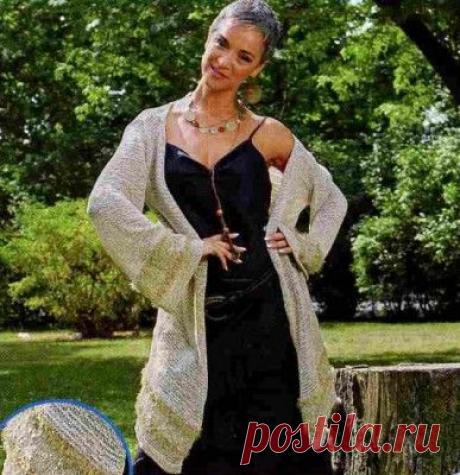 Как связать длинный эффектный кардиган. - Жакеты,полуверы, свитера