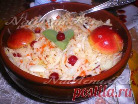 Квашеная капуста с яблоками: рецепт