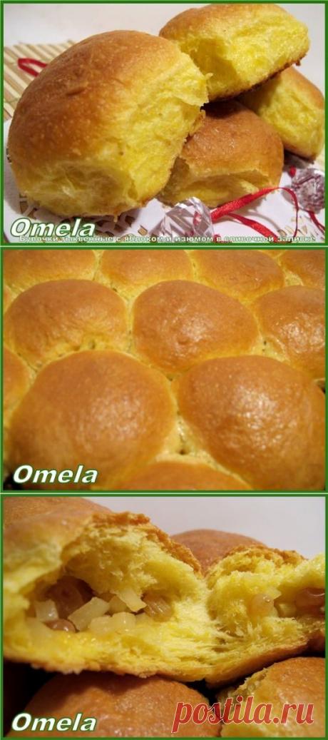 Булочки тыквенные с яблоком и изюмом в сливочной заливке - ХЛЕБОПЕЧКА.РУ - рецепты, отзывы, инструкции
