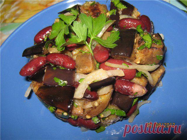 Баклажаны с фасолью