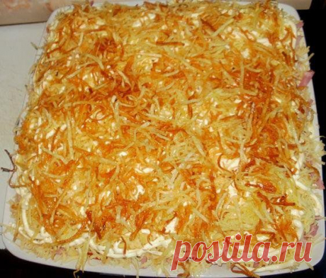 Слоеный салат &quot;Блондиночка&quot; | Четыре вкуса