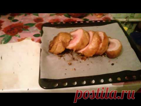 Рулет из свиного подчеревка