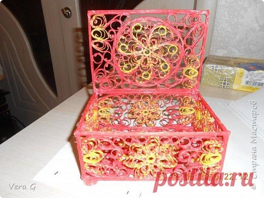 Плетение из бумажных трубочек ажурная шкатулка | Страна Мастеров