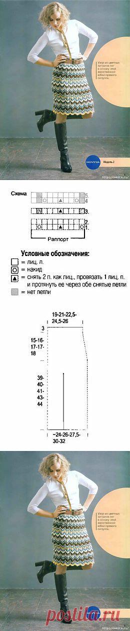 Юбка в полоску.