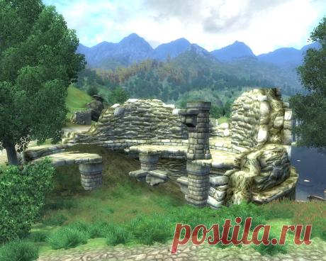 Форт Добродетель (Fort Virtue), небольшой форт, расположенный на берегу озера Румаре к югу от главного моста, сразу за айлейдскими руинами Фанакасекул. На поверхности от укрепления мало что осталось, стены сильно разрушены, входной арки уже не существует, вместо нее зияет обширный пролом, через который мы и проникнем во внутренний двор. На единственно сохранившейся колонне с обломком мостика можно, кстати, найти магический свиток Игра теней. Подземная часть форта занята нежитью. Заблудиться ...