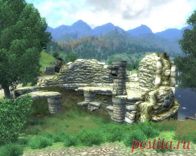 Форт Добродетель (Fort Virtue), небольшой форт, расположенный на берегу озера Румаре к югу от главного моста, сразу за айлейдскими руинами Фанакасекул. На поверхности от укрепления мало что осталось, стены сильно разрушены, входной арки уже не существует, вместо нее зияет обширный пролом, через который мы и проникнем во внутренний двор. На единственно сохранившейся колонне с обломком мостика можно, кстати, найти магический свиток Игра теней. Подземная часть форта занята нежитью. Заблудиться ...