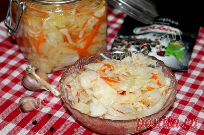 Рецепт суточной капусты с морковью