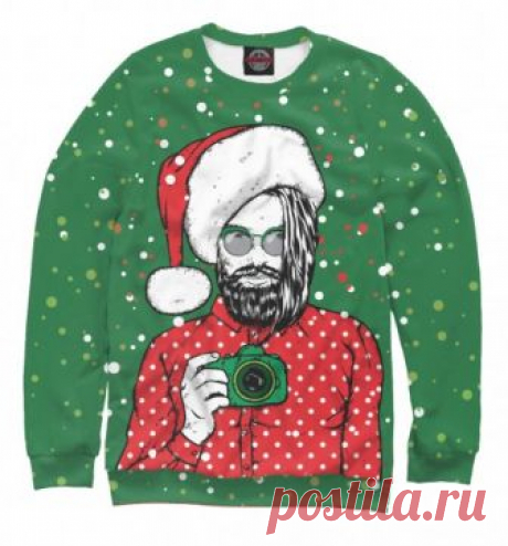 Новогодний свитшот Санта Хипстер