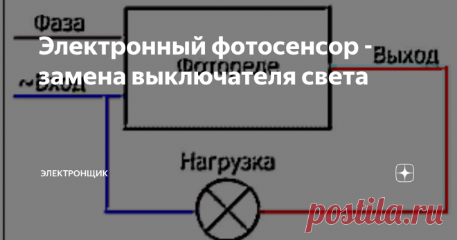 Электронный фотосенсор - замена выключателя света Фотосенсор (иначе, фотодатчик) является одной из составляющих фотореле, которая позволяет не отвлекаться на включение и выключение светильника или лампы.
По внешнему виду фотосенсор можно сравнить со светодиодом: корпус выполнен из прозрачного материала или со специальным окошком, оба устройства оснащены коллектором и эмиттером. Датчик чувствителен к ультрафиолетовому или инфракрасному излучению (