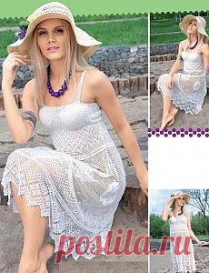 Сарафан крючком 1,2 — тонкая работа