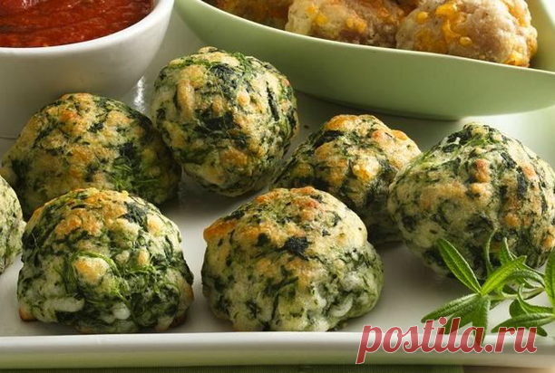 Быстрая закуска из шпината и сыра